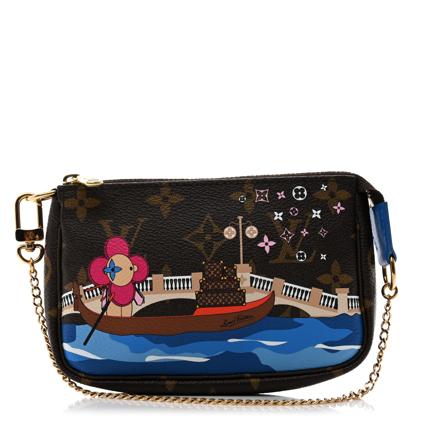 Louis Vuitton Monogram 2019 Christmas Animation Mini Venice Pochette Accessories Blue 1 of 7