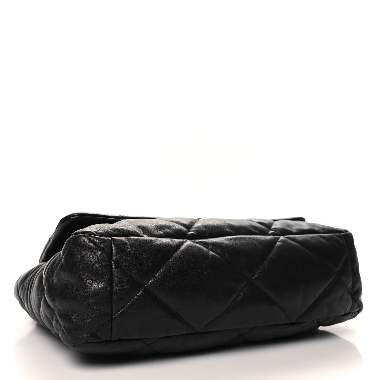 Goatskin Quilted Maxi Chanel 19 Flap Black