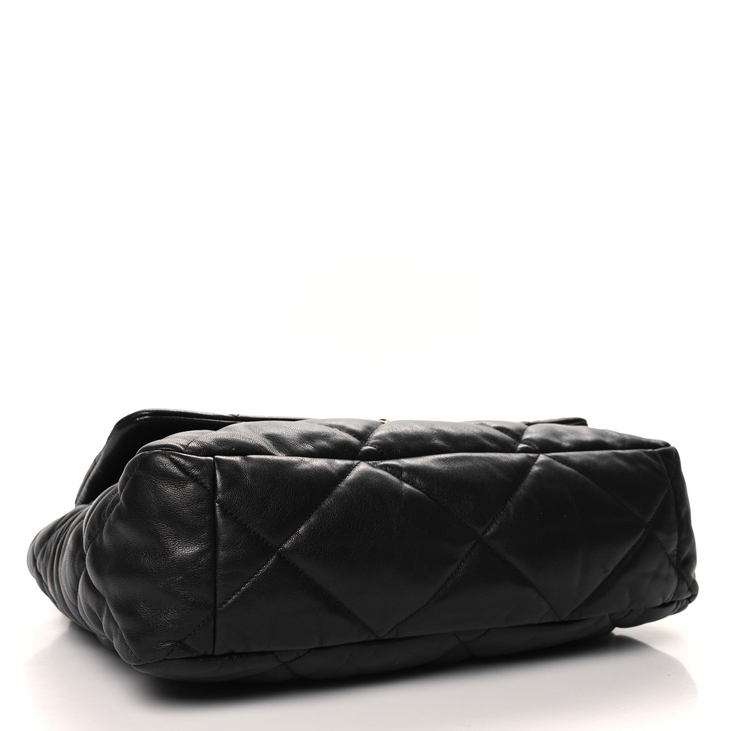 Chanel Goatskin Quilted Maxi Chanel 19 Flap Black 4 of 11