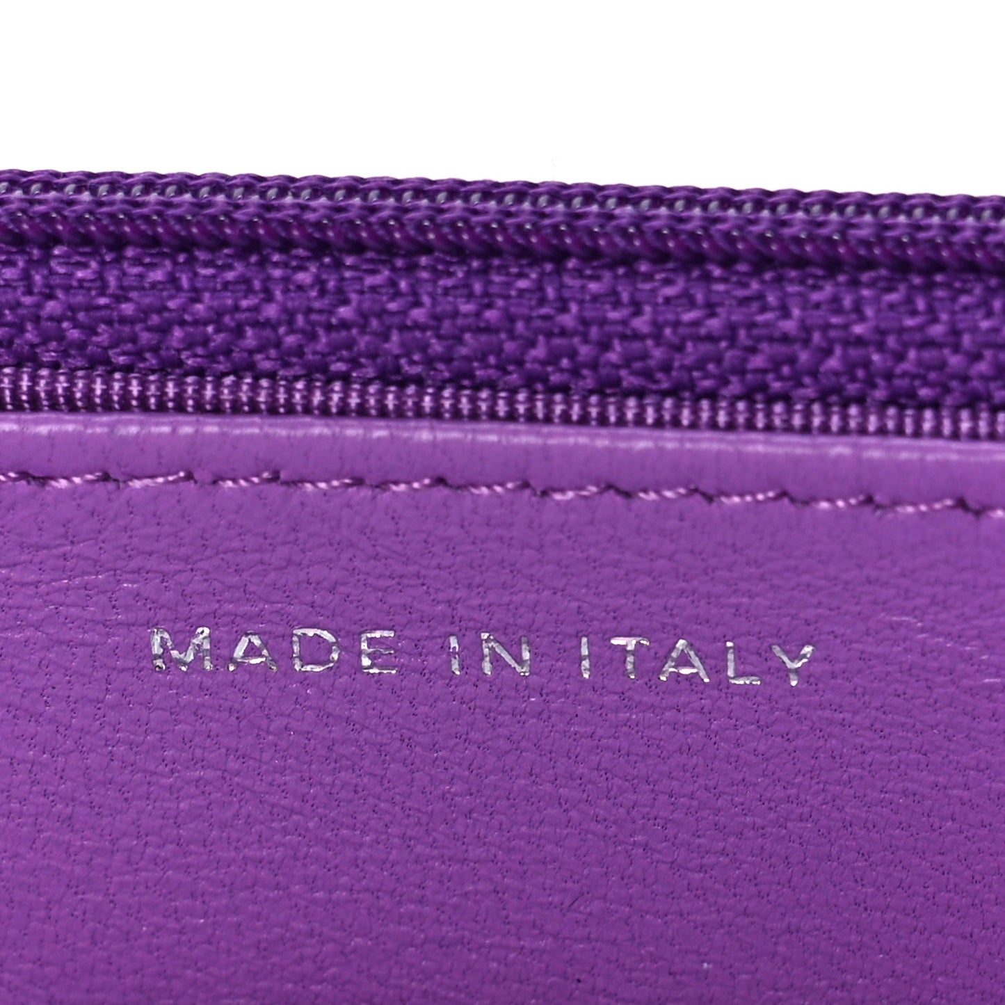 Lambskin Quilted Wallet On Chain WOC Light Purple