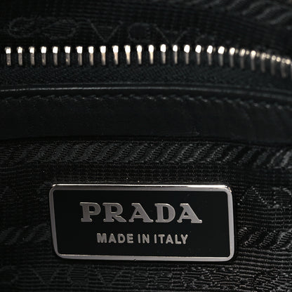 Prada Tessuto Nylon Vitello Foldover Pushlock Satchel Black 6 of 10