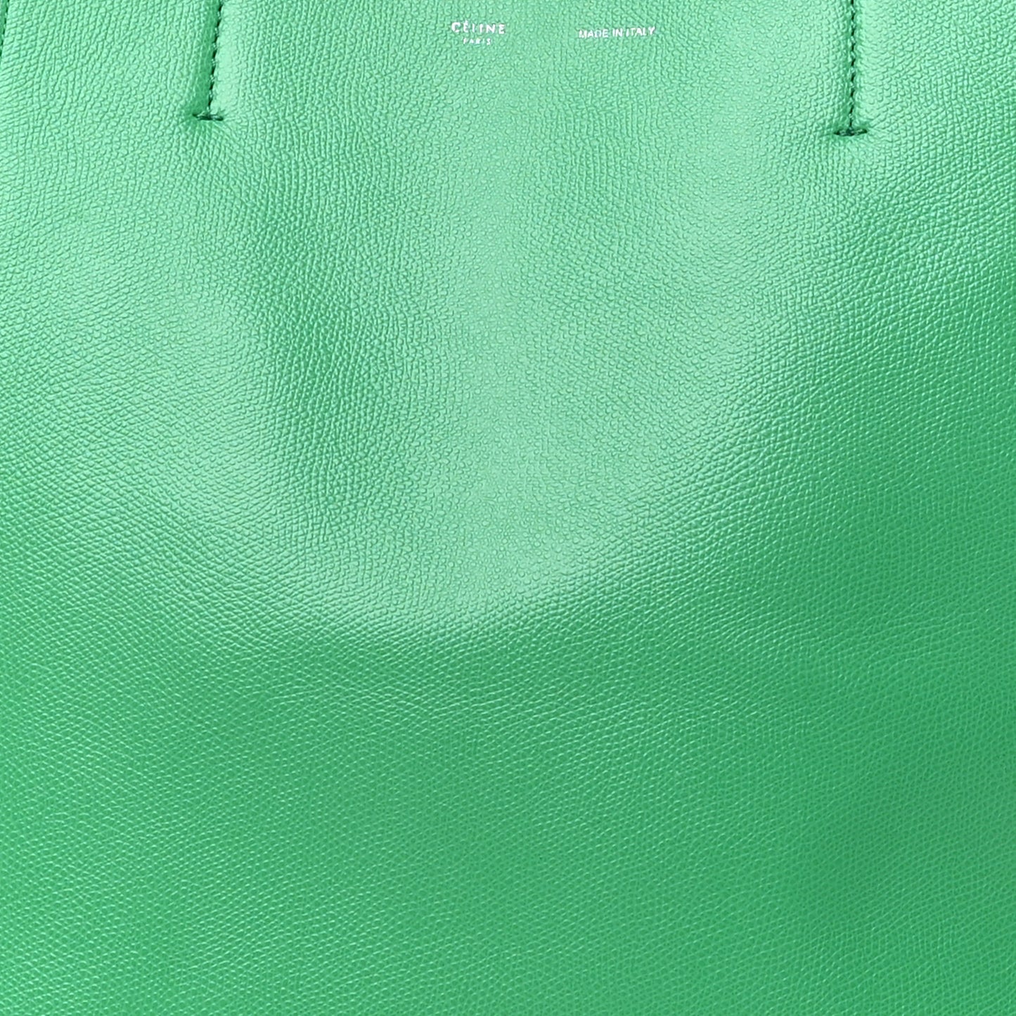 Grained Calfskin Small Horizontal Cabas Phantom Mint