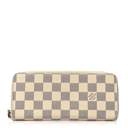 Louis Vuitton Damier Azur Clemence Wallet Rose Ballerine 1 of 11