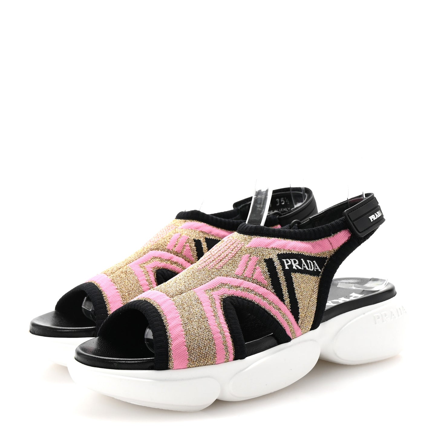 Knit Cloudbust Sandals 35.5 Black Begonia Gold