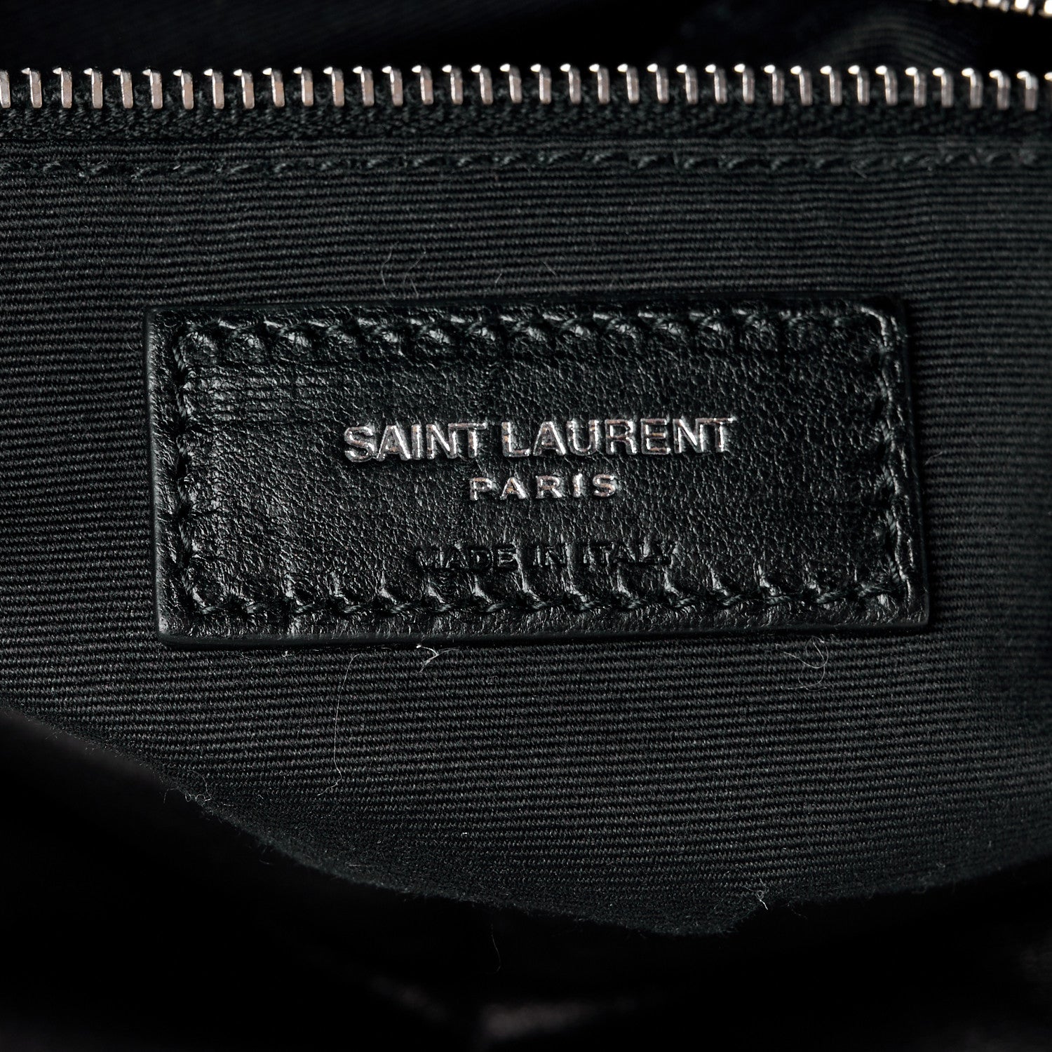 Saint Laurent Lambskin Quilted Medium Loulou Puffer Monogram Chain Satchel Black 7 of 11