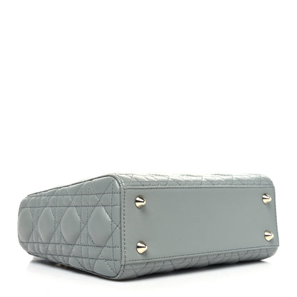Christian Dior Lambskin Cannage Small My ABCDior Lady Dior Grey 3 of 9