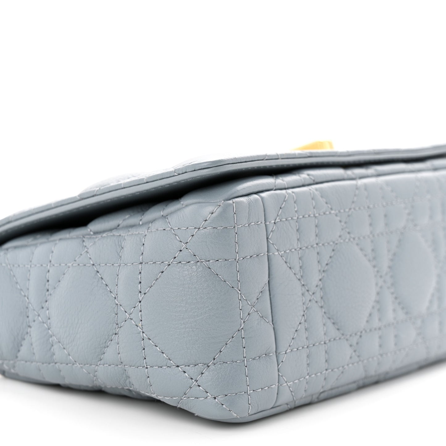 Calfskin Cannage Small Caro Bag Cloud Blue