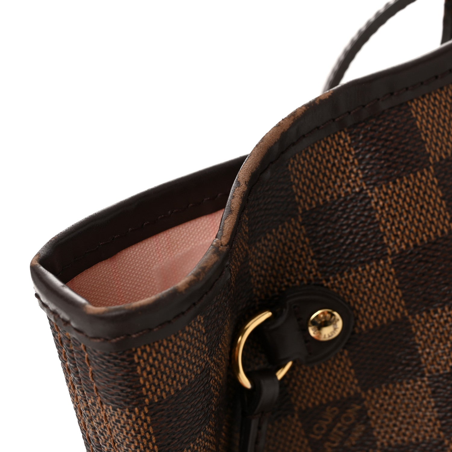 Louis Vuitton Damier Ebene Neo Neverfull MM Rose Ballerine 12 of 14