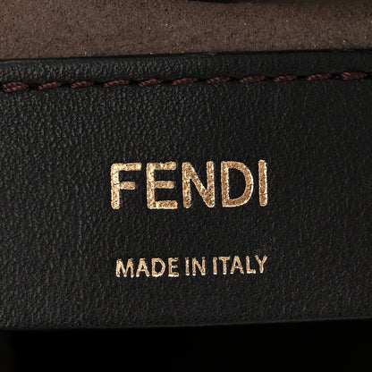 Fendi Vitello Liberty F is Fendi Bi-Color FF 1974 Embossed Mini Mon Tresor Bucket Bag Maya Black 6 of 10