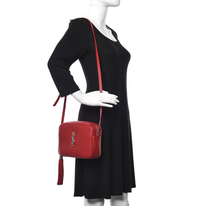 Saint Laurent Lambskin Monogram Lou Camera Bag Eros Red 2 of 11