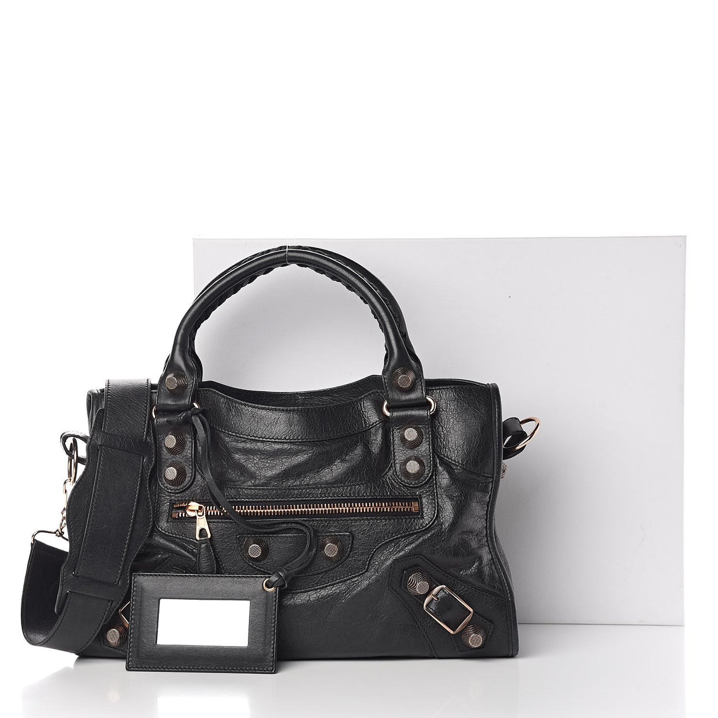 Agneau Giant 21 Rose Gold Hardware City Black
