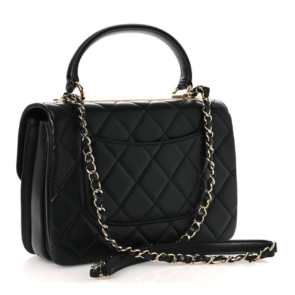 Chanel Lambskin Quilted Small Trendy CC Dual Handle Flap Bag Black 3 of 18