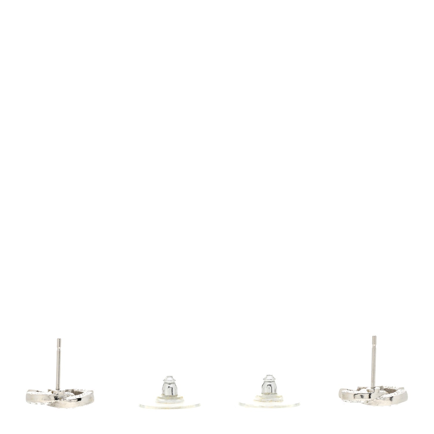 Chanel Crystal CC Earrings Silver 4 of 5