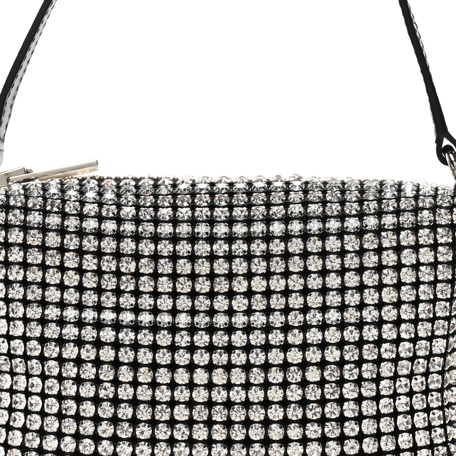 Alexander Wang Mesh Crystal Rhinestone Mini Heiress Pouch Silver 8 of 11