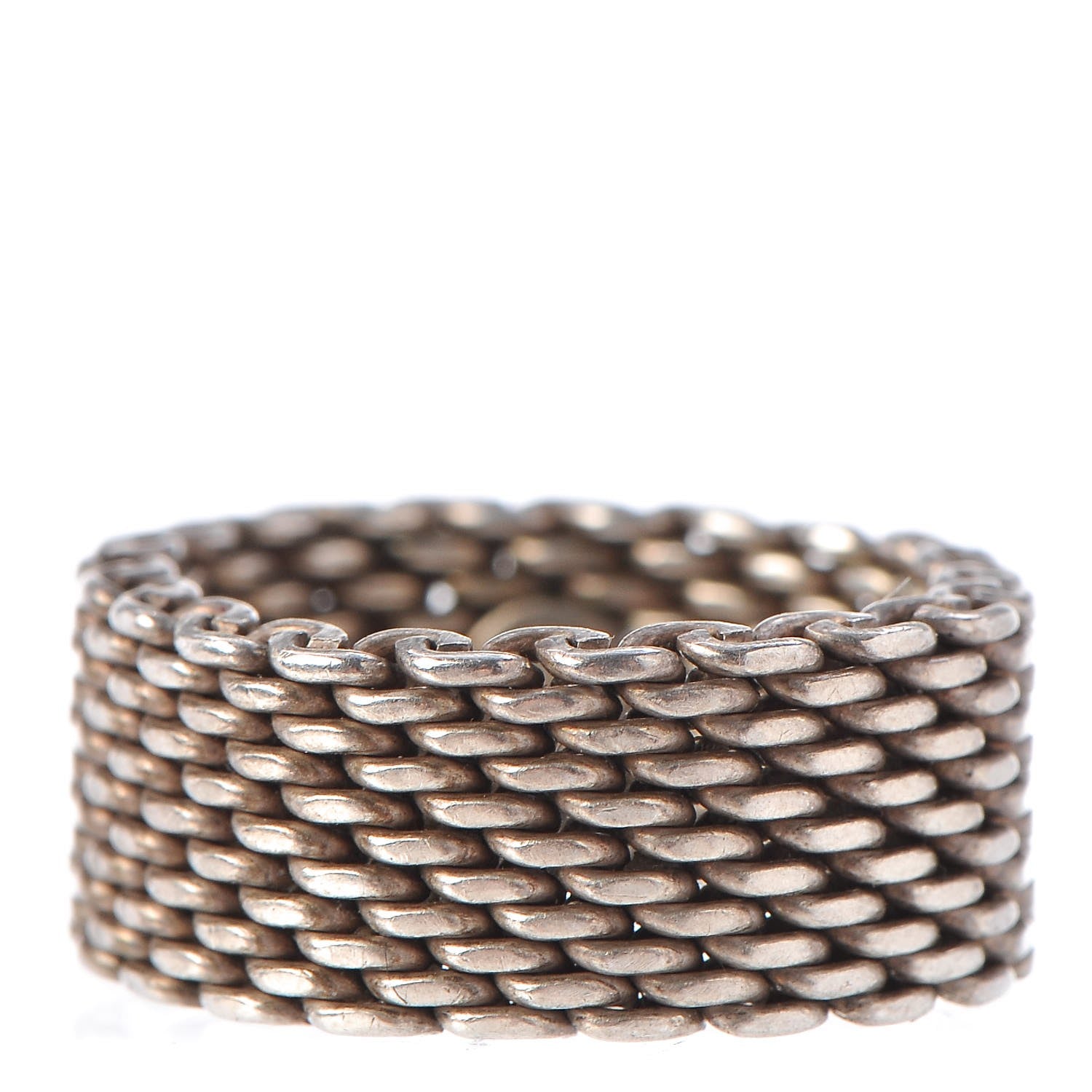 Tiffany Sterling Silver Somerset Mesh Ring 62 10 1 of 3