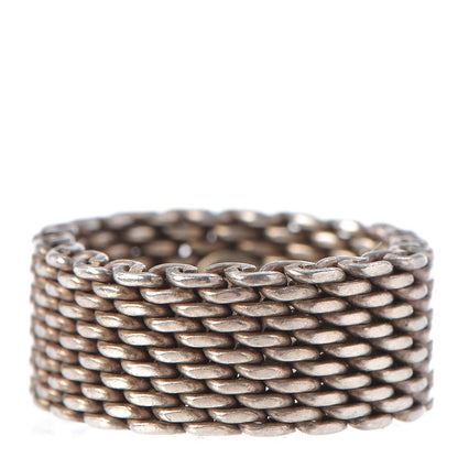 Tiffany Sterling Silver Somerset Mesh Ring 62 10 1 of 3