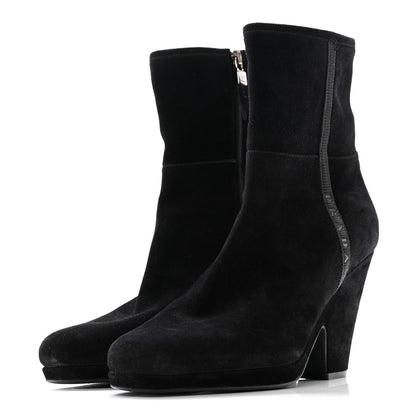 Prada Scamosciato Zip Boots 40 Black 4 of 11