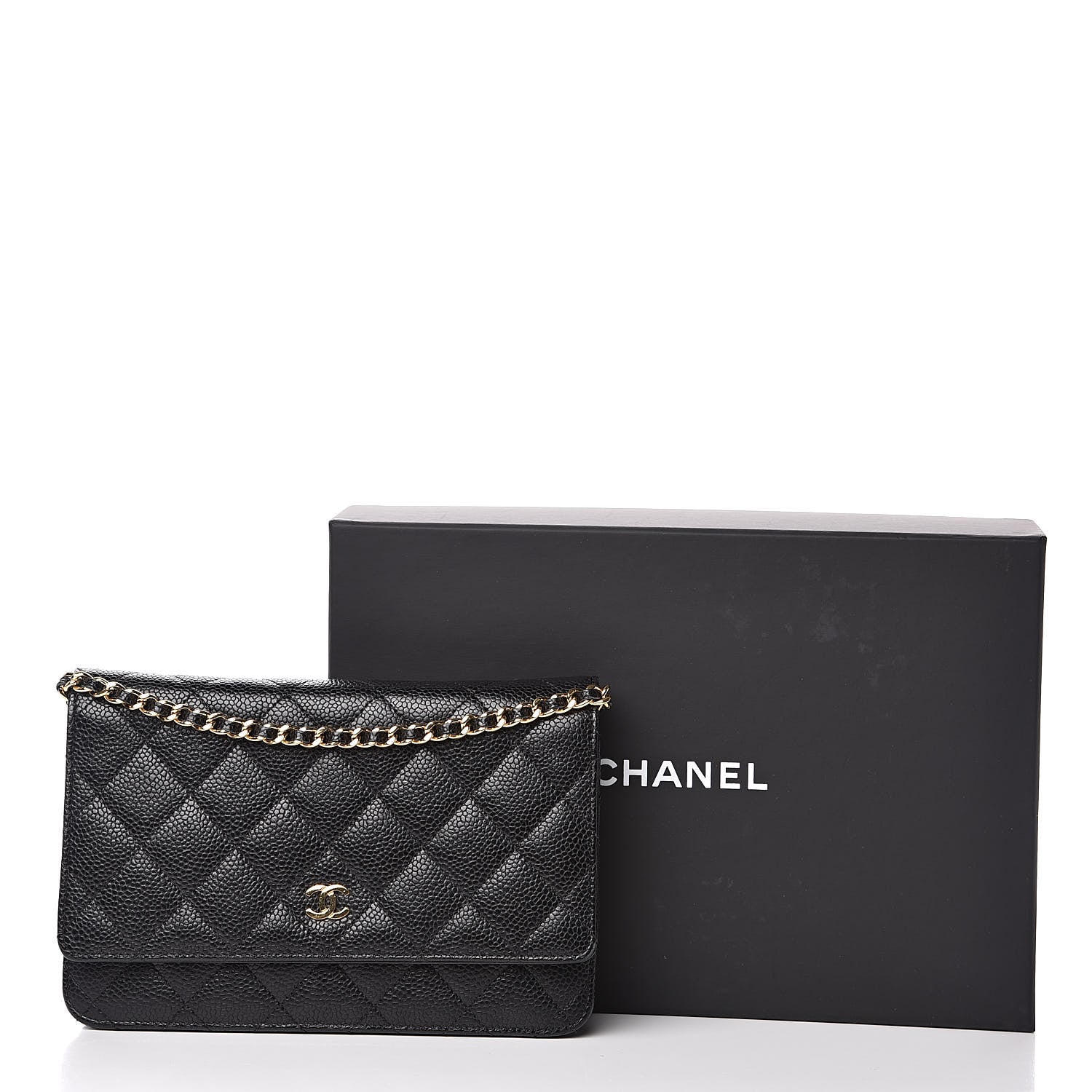 Chanel Caviar Quilted Wallet On Chain WOC Black 11 of 11