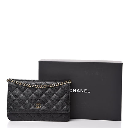 Chanel Caviar Quilted Wallet On Chain WOC Black 11 of 11