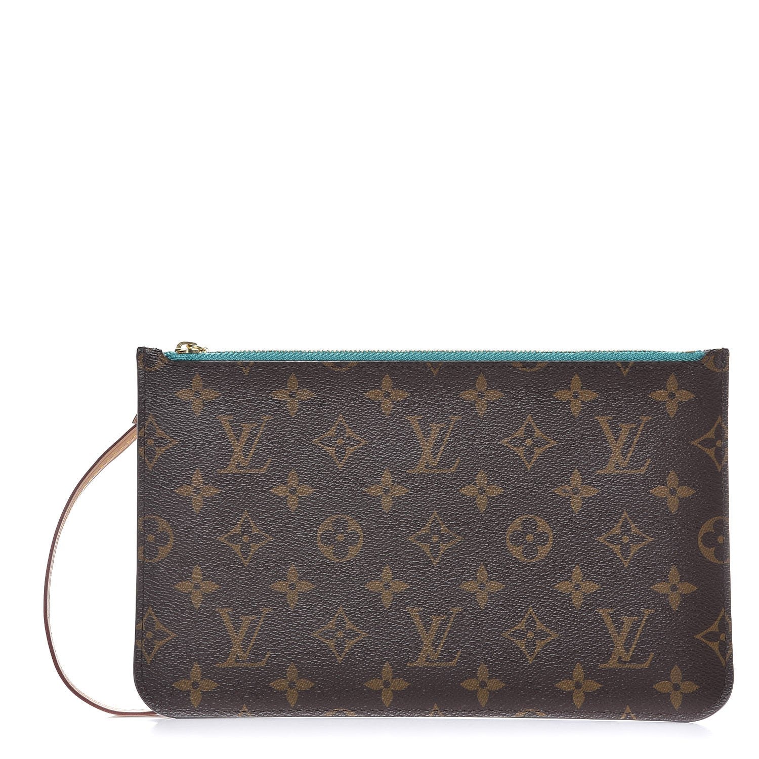 Louis Vuitton Monogram Neverfull MM GM Pochette Turquoise 1 of 7