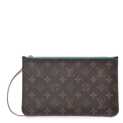 Louis Vuitton Monogram Neverfull MM GM Pochette Turquoise 1 of 7