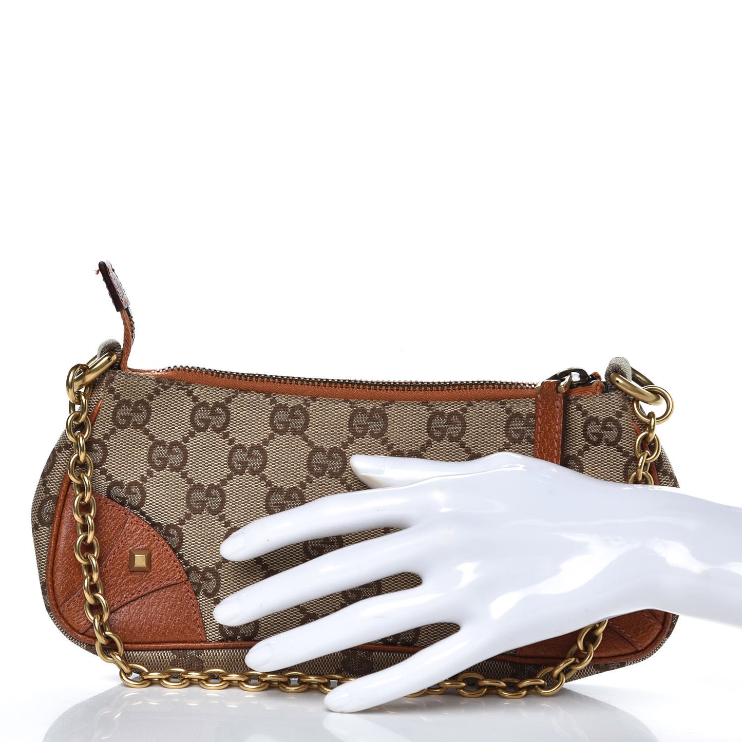 Monogram Horsebit Nail Chain Pochette Orange