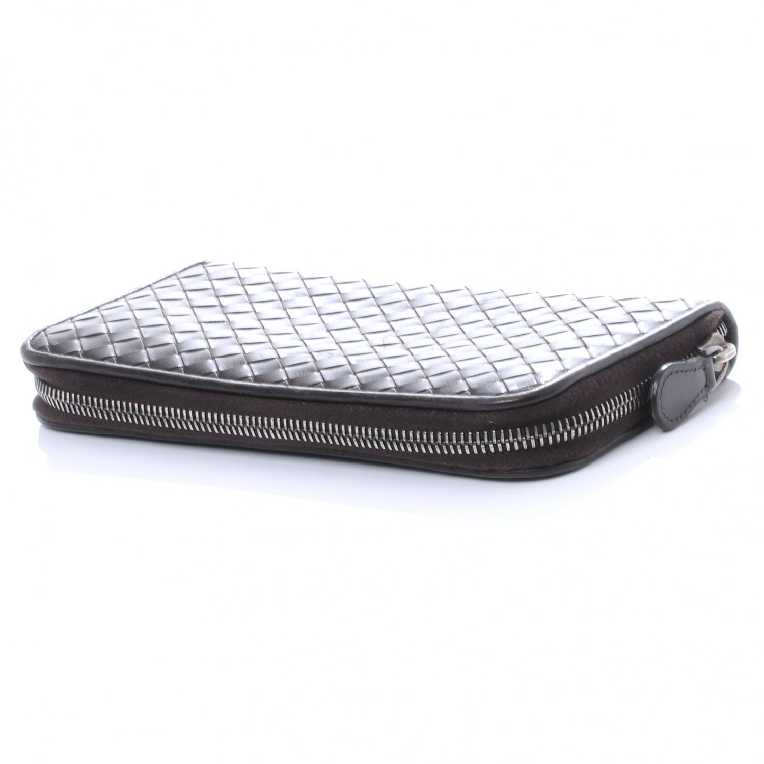 Bottega Veneta Nappa Intrecciato Zip Around Wallet Ebano 4 of 8
