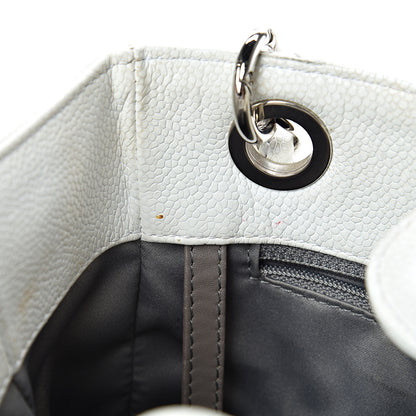 Chanel Caviar Quilted Petit Shopping Tote PST White 13 of 23