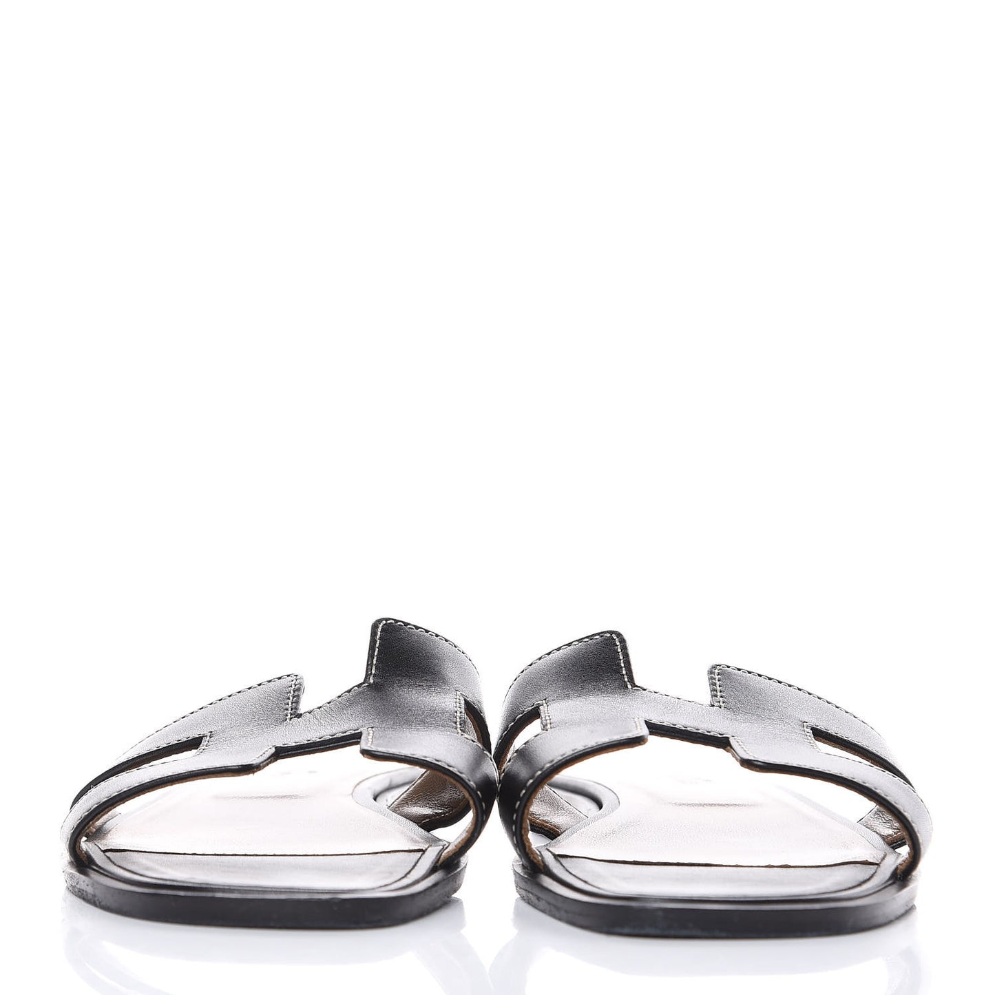 Box Calfskin Oran Sandals 37 Black