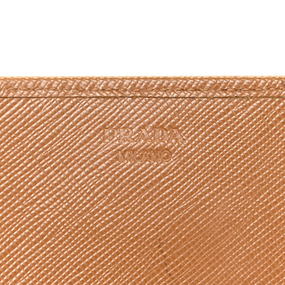 Prada Saffiano Metal Oro Chain Wallet Caramel 12 of 21