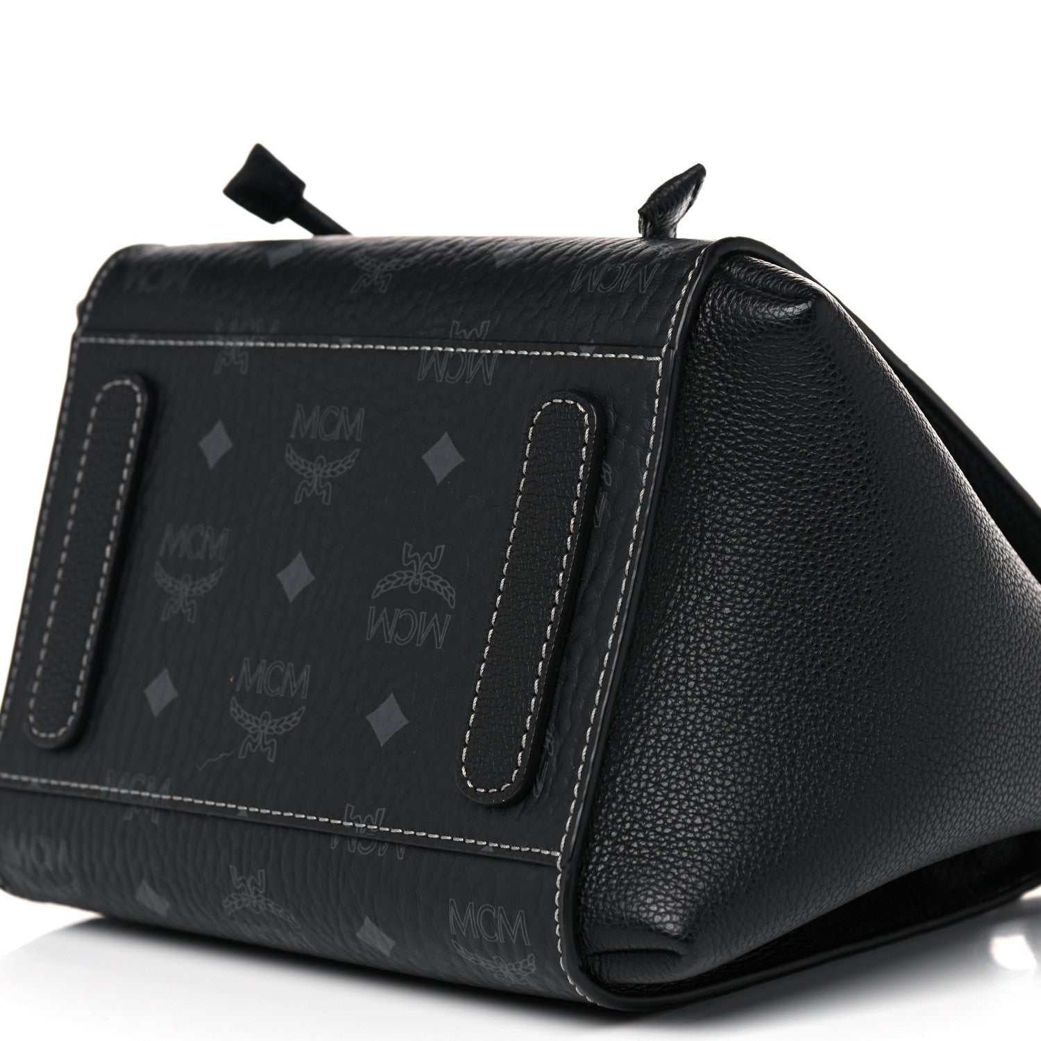 MCM Visetos Calfskin Drawstring Bucket Bag Black 10 of 10