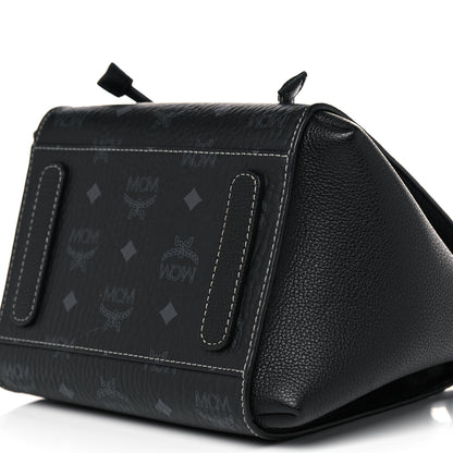 MCM Visetos Calfskin Drawstring Bucket Bag Black 10 of 10