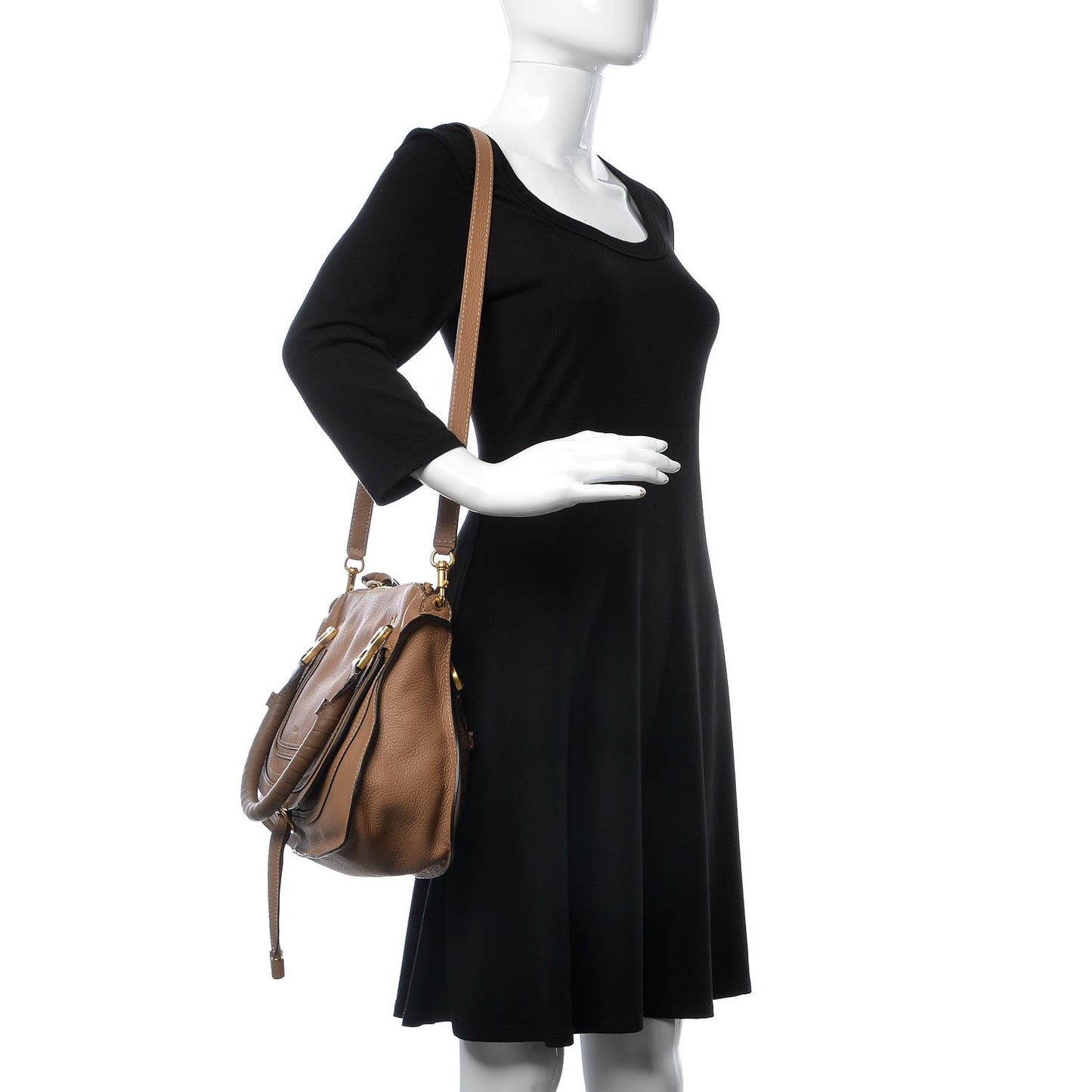 Calfskin Medium Marcie Satchel Nut