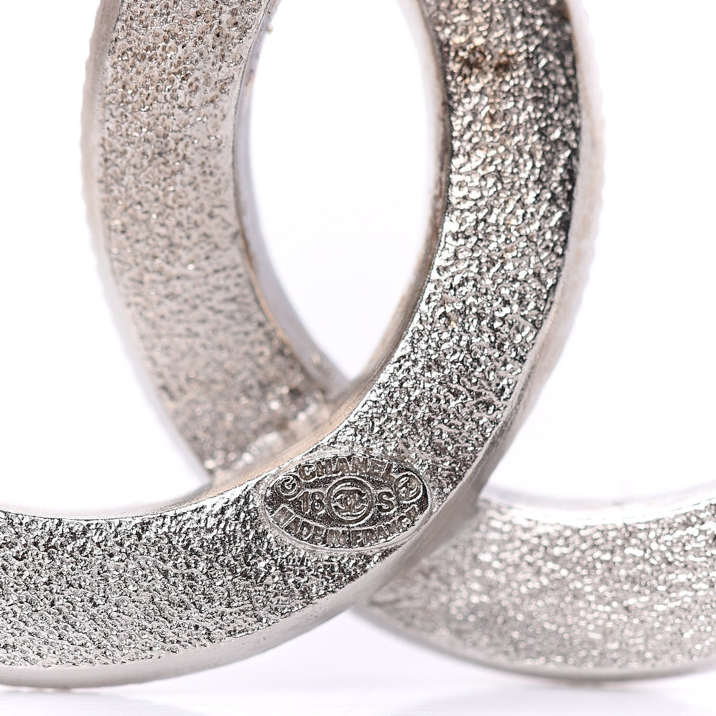 Baguette Crystal CC Brooch Silver