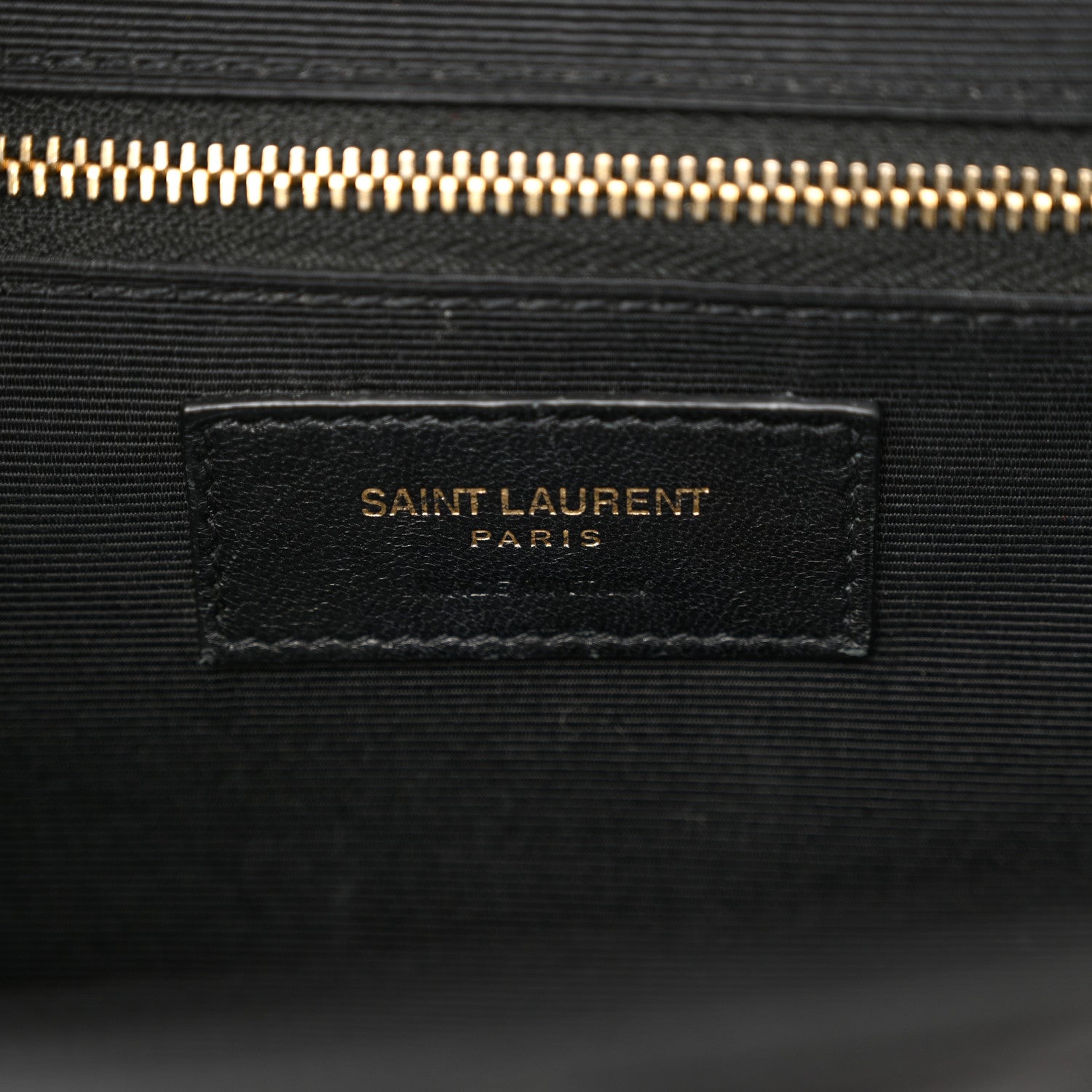 Saint Laurent Grain De Poudre Matelasse Chevron Large Monogram Satchel Black 6 of 15