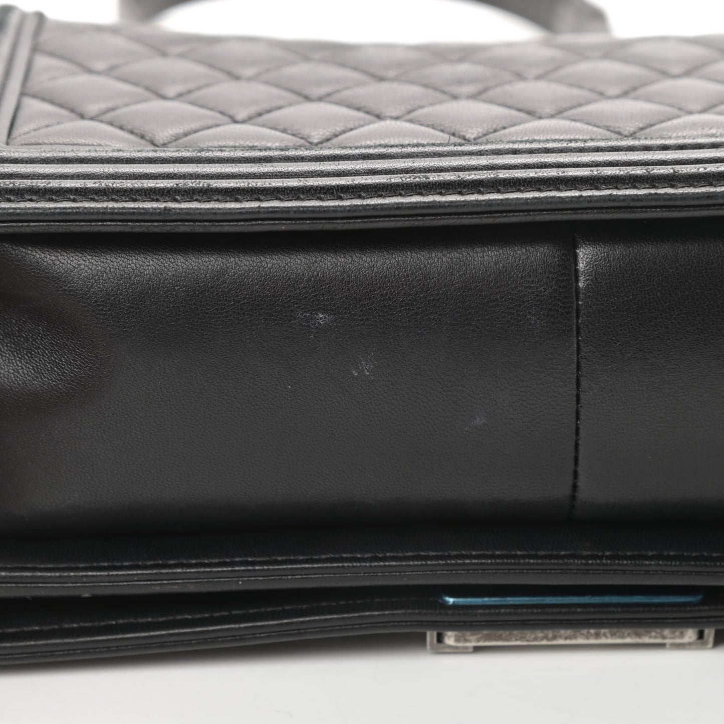 Lambskin Quilted Medium Boy Flap Black