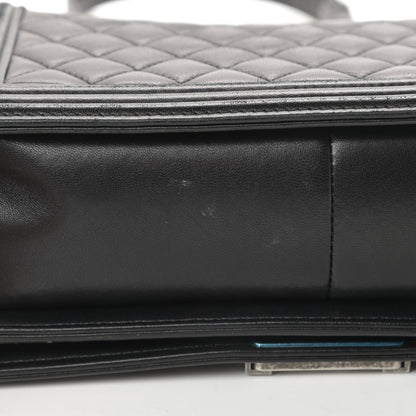 Chanel Lambskin Quilted Medium Boy Flap Black 17 of 19