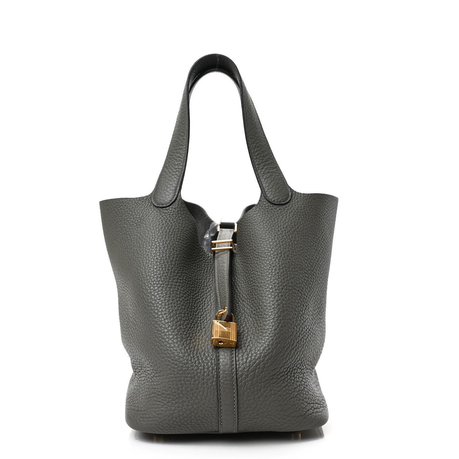 Hermes Taurillon Clemence Picotin Lock 22 MM Gris Meyer 1 of 9