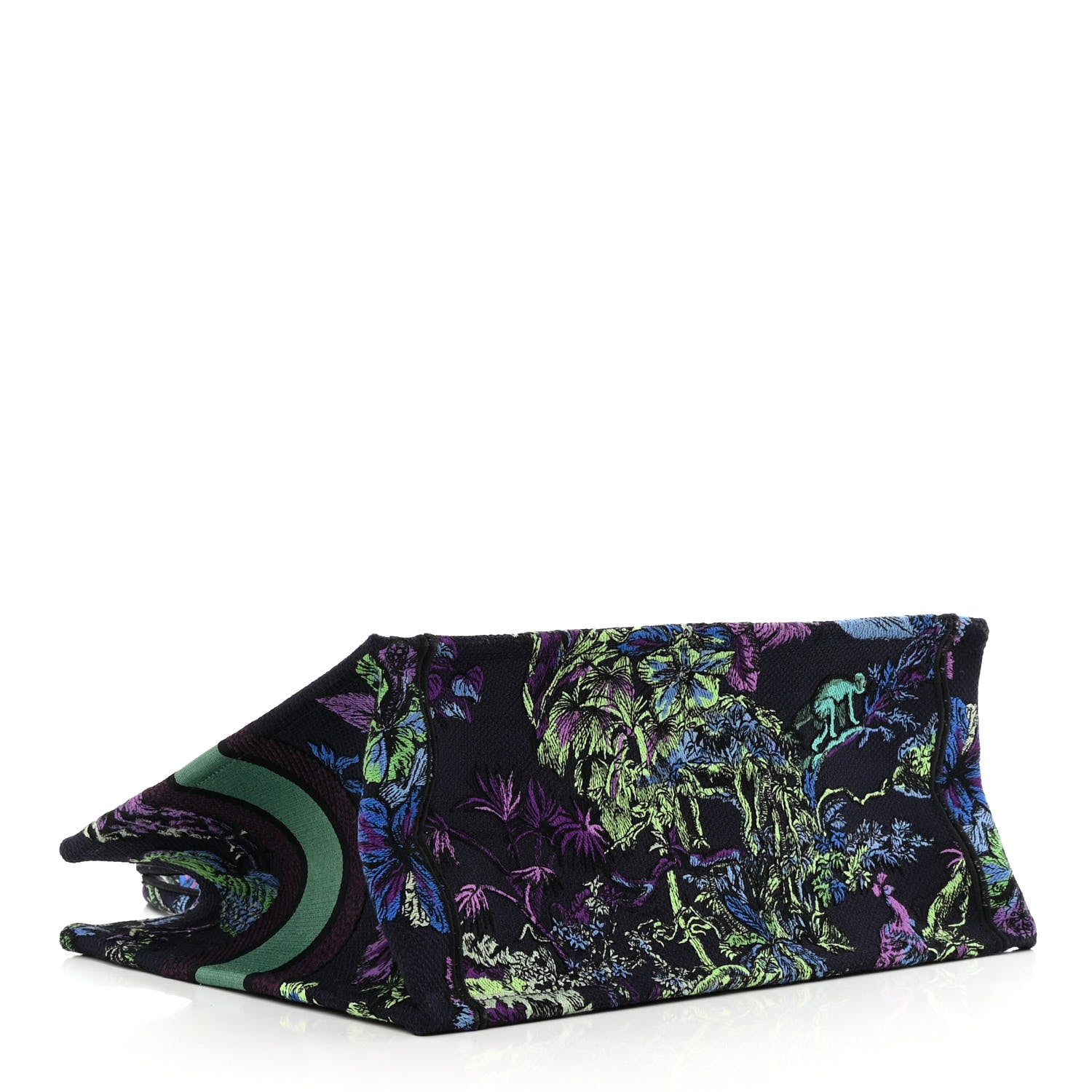 Christian Dior Canvas Embroidered Medium Toile de Jouy Voyage Book Tote Blue Multicolor 4 of 13