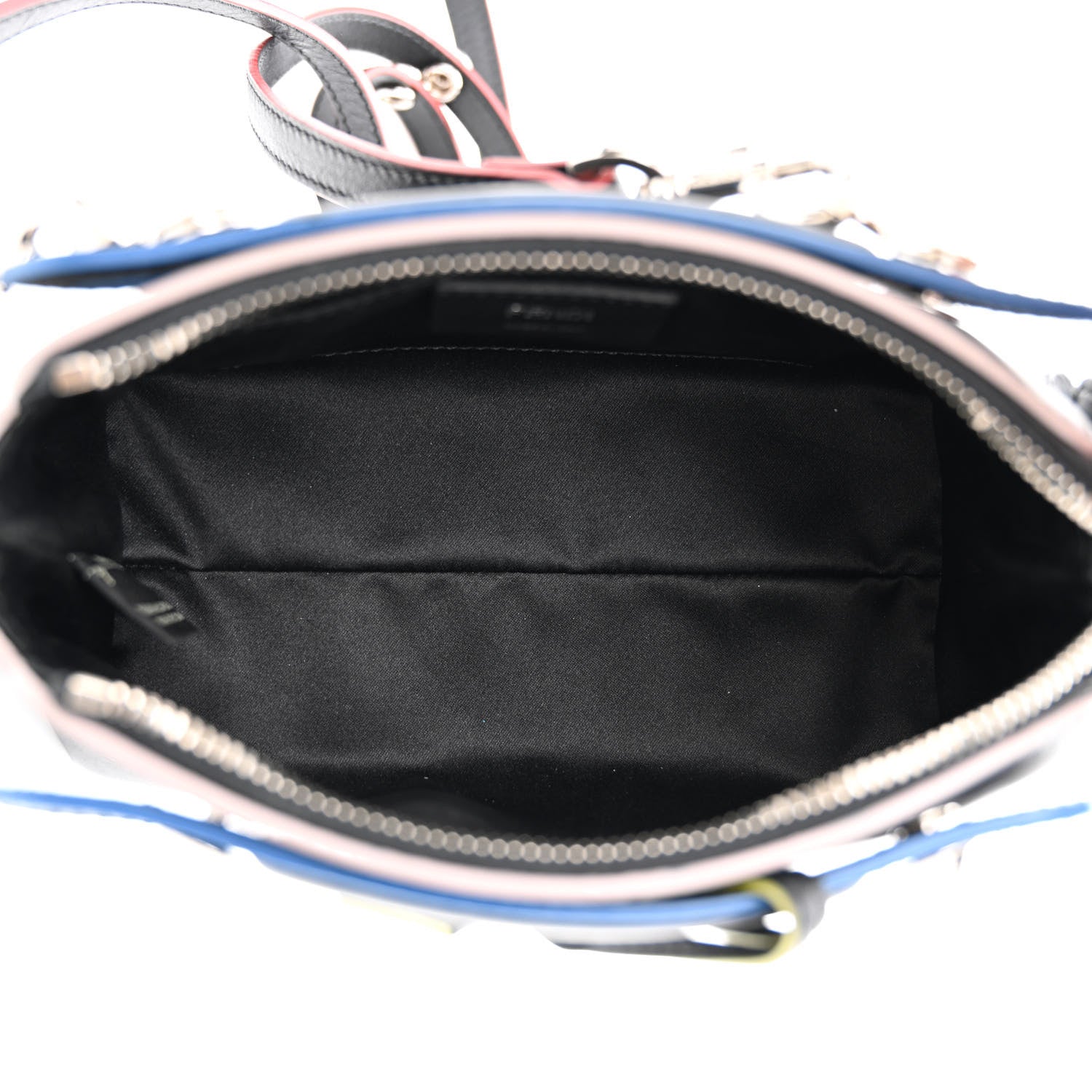 Fendi Vitello Dolce Crystal Croc Tail Mini By The Way Boston Bag Black Multicolor 5 of 10