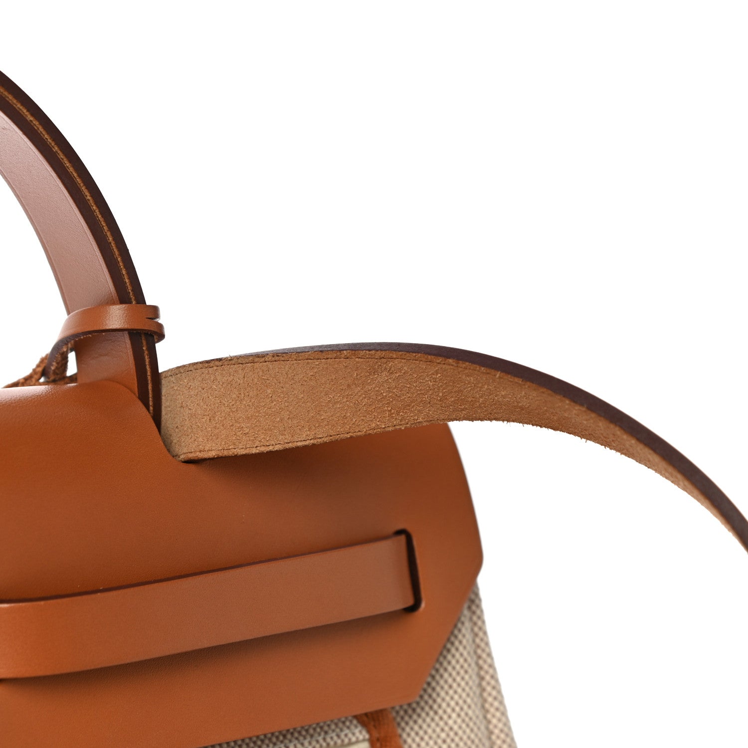 Hermes Vache Hunter Toile Pegase Pop Herbag Zip Retourne 31 PM Capucine Ecru 20 of 23