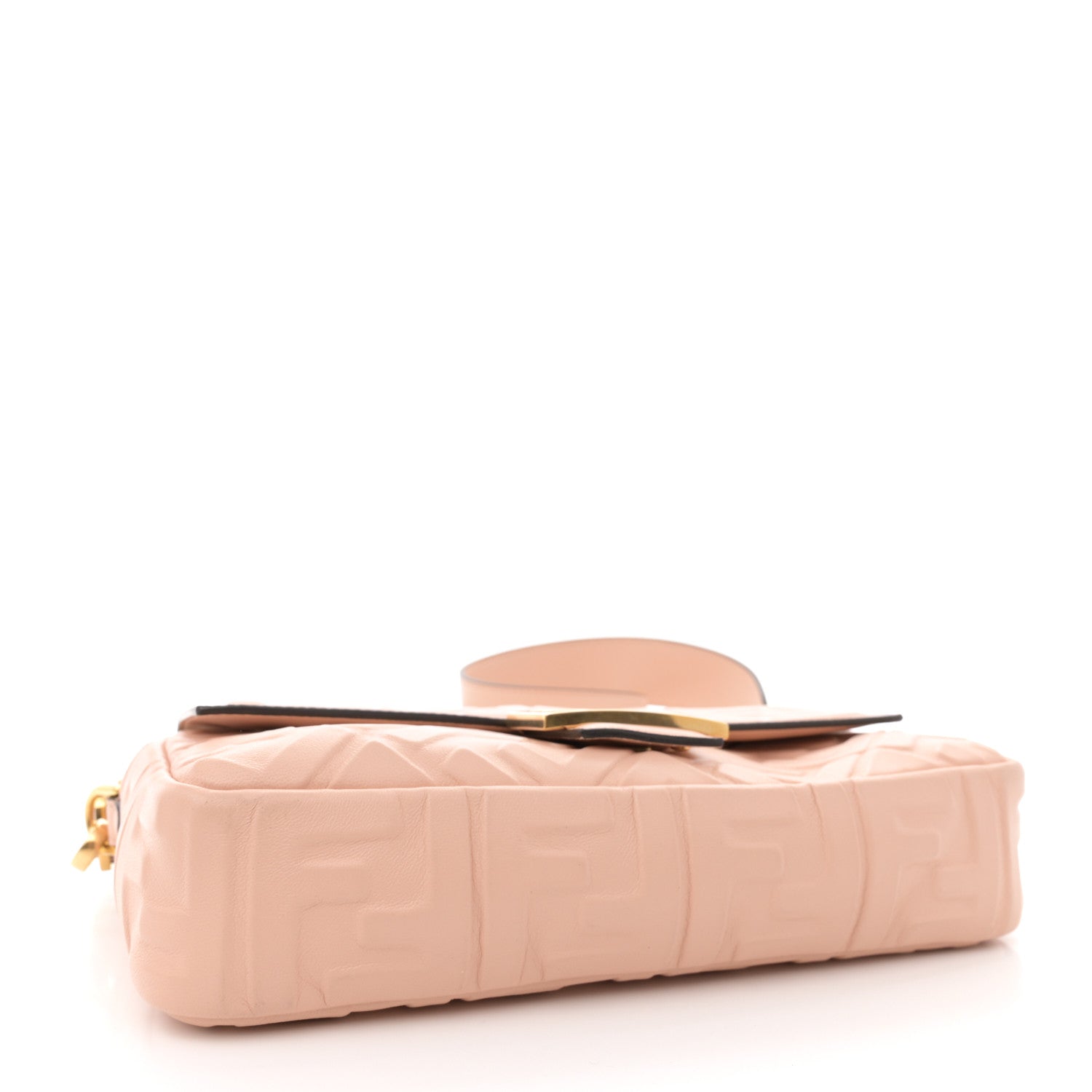 Fendi Nappa FF 1974 Embossed Baguette Rosa Quarzo 4 of 12
