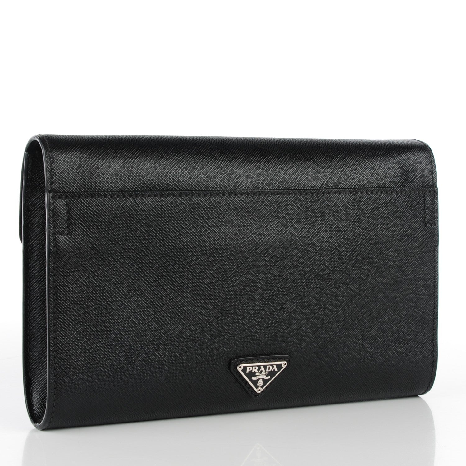 Prada Saffiano Clutch Black 3 of 8