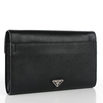 Prada Saffiano Clutch Black 3 of 8