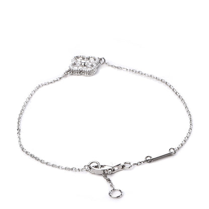 Van Cleef & Arpels 18K White Gold Diamond Sweet Alhambra Bracelet 3 of 7