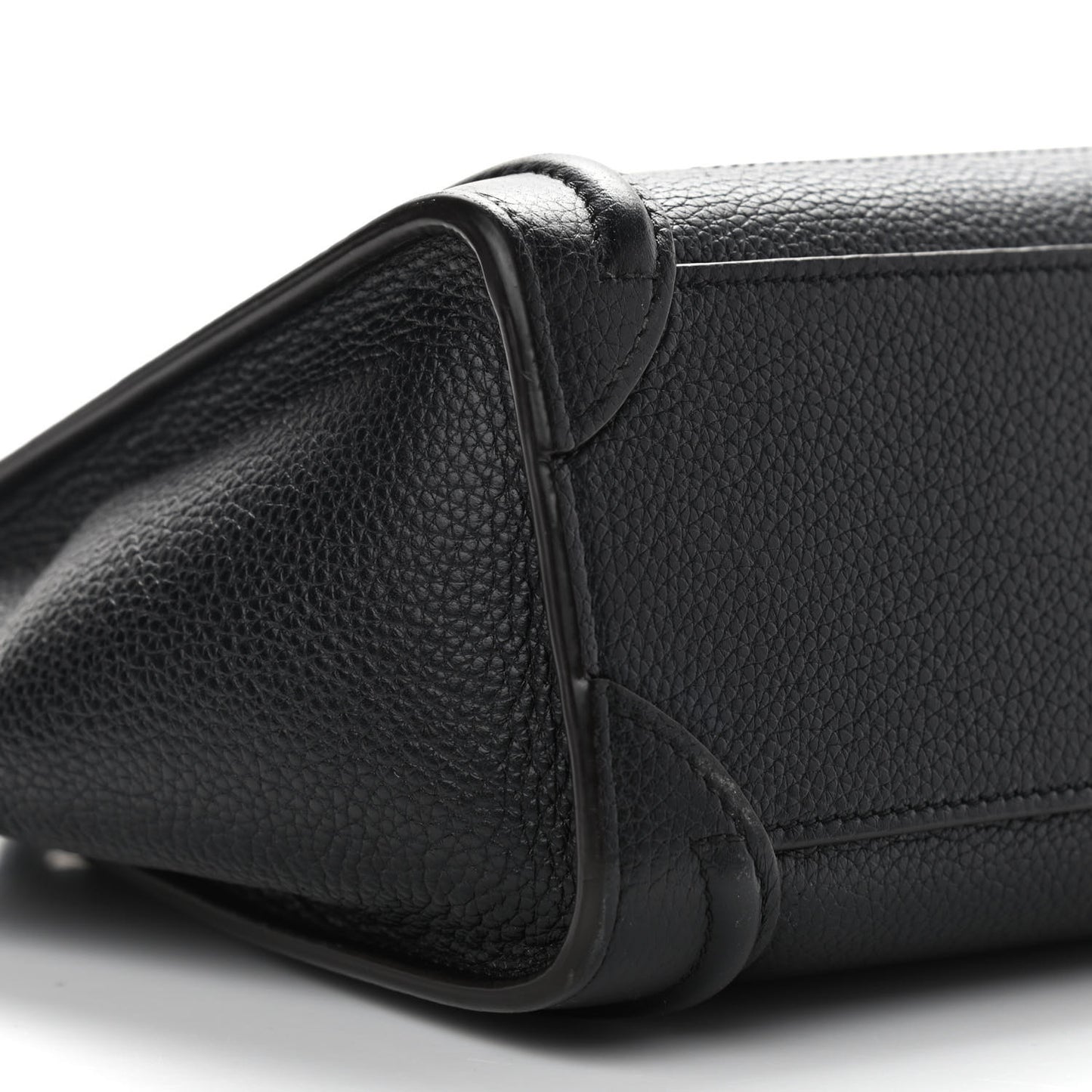 Drummed Calfskin Nano Luggage Black