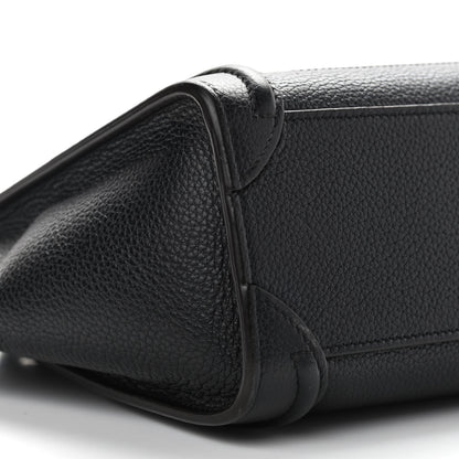Celine Drummed Calfskin Nano Luggage Black 8 of 11