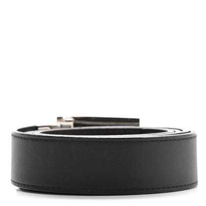 Louis Vuitton Calfskin 30mm Reversible Belt 95 38 Black Dark Brown 2 of 5