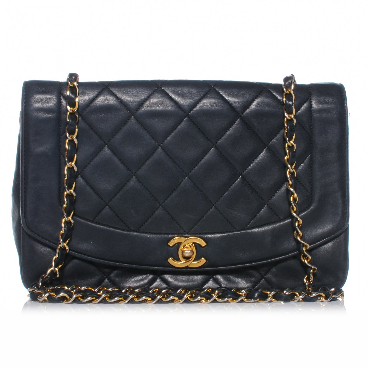 Lambskin Single Flap Navy