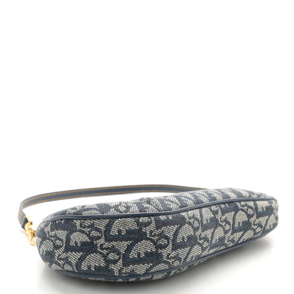 Christian Dior Monogram Mini Saddle Pochette Blue 4 of 11